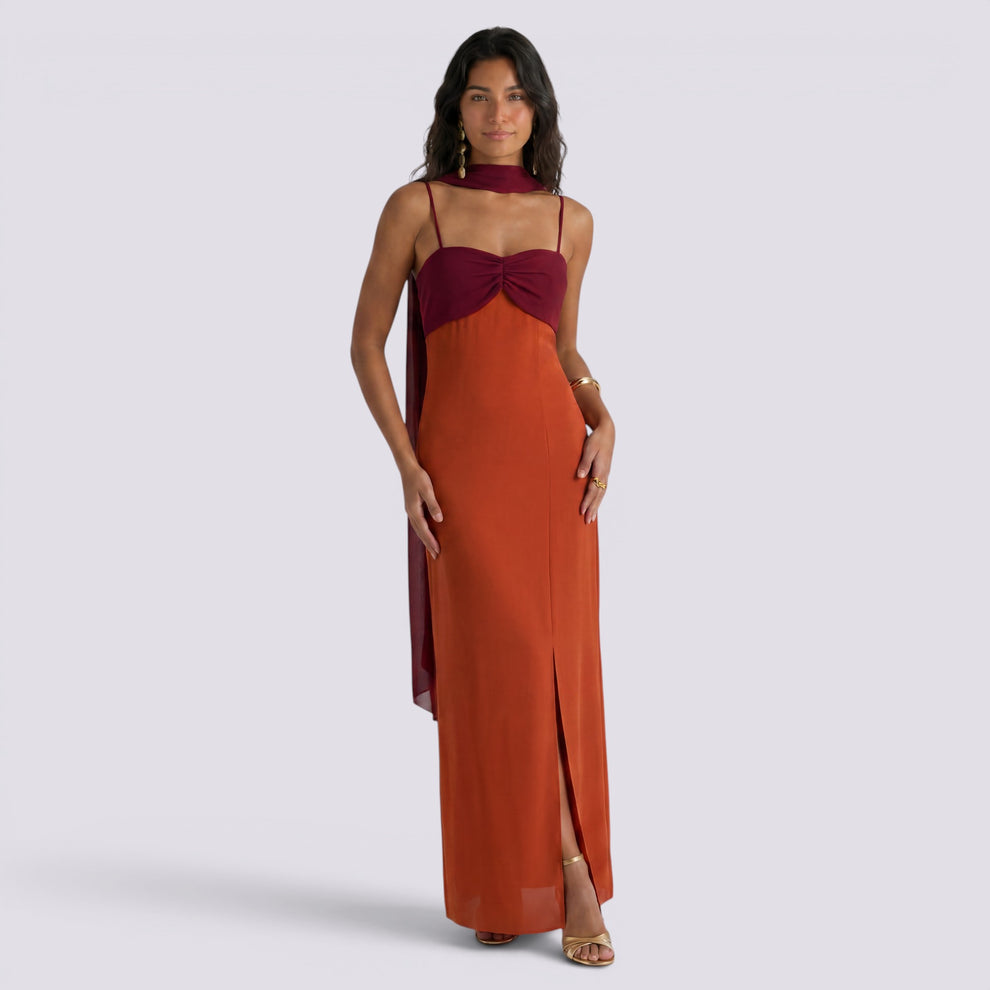 VESTIDO LARGO MUJER ESTAMPADO
