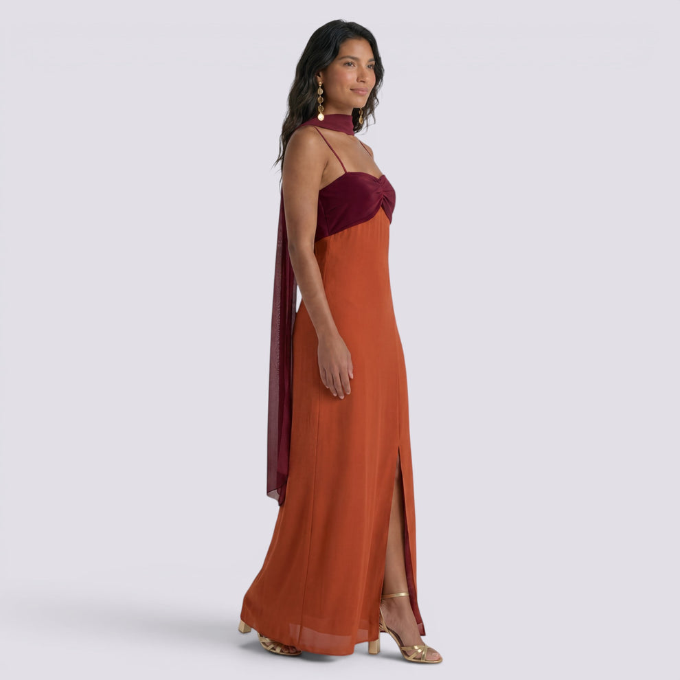 VESTIDO LARGO MUJER ESTAMPADO