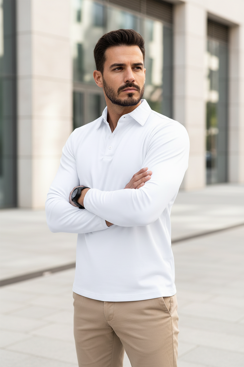 Camisa polo clásica hombre, sofisticada y confortable