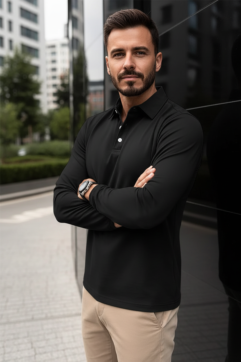 Camisa polo clásica hombre, sofisticada y confortable