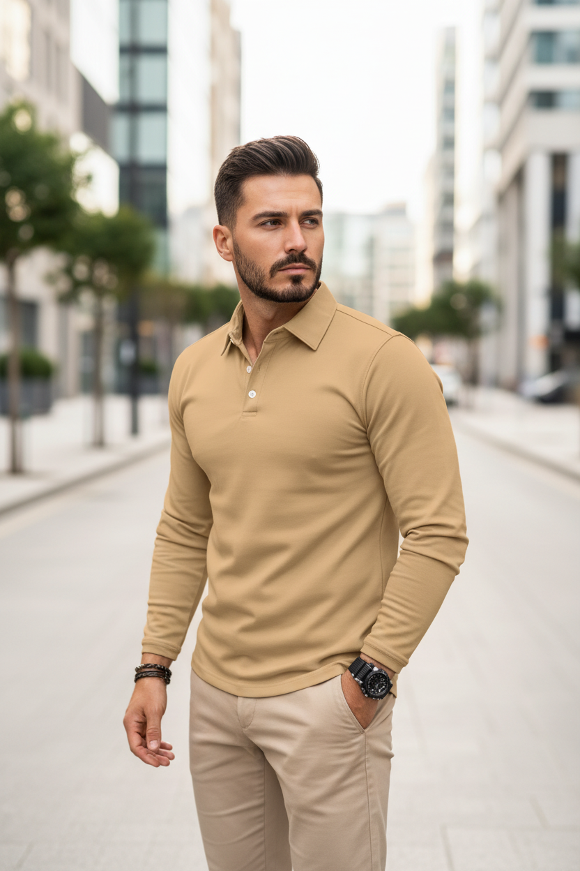 Camisa polo clásica hombre, sofisticada y confortable