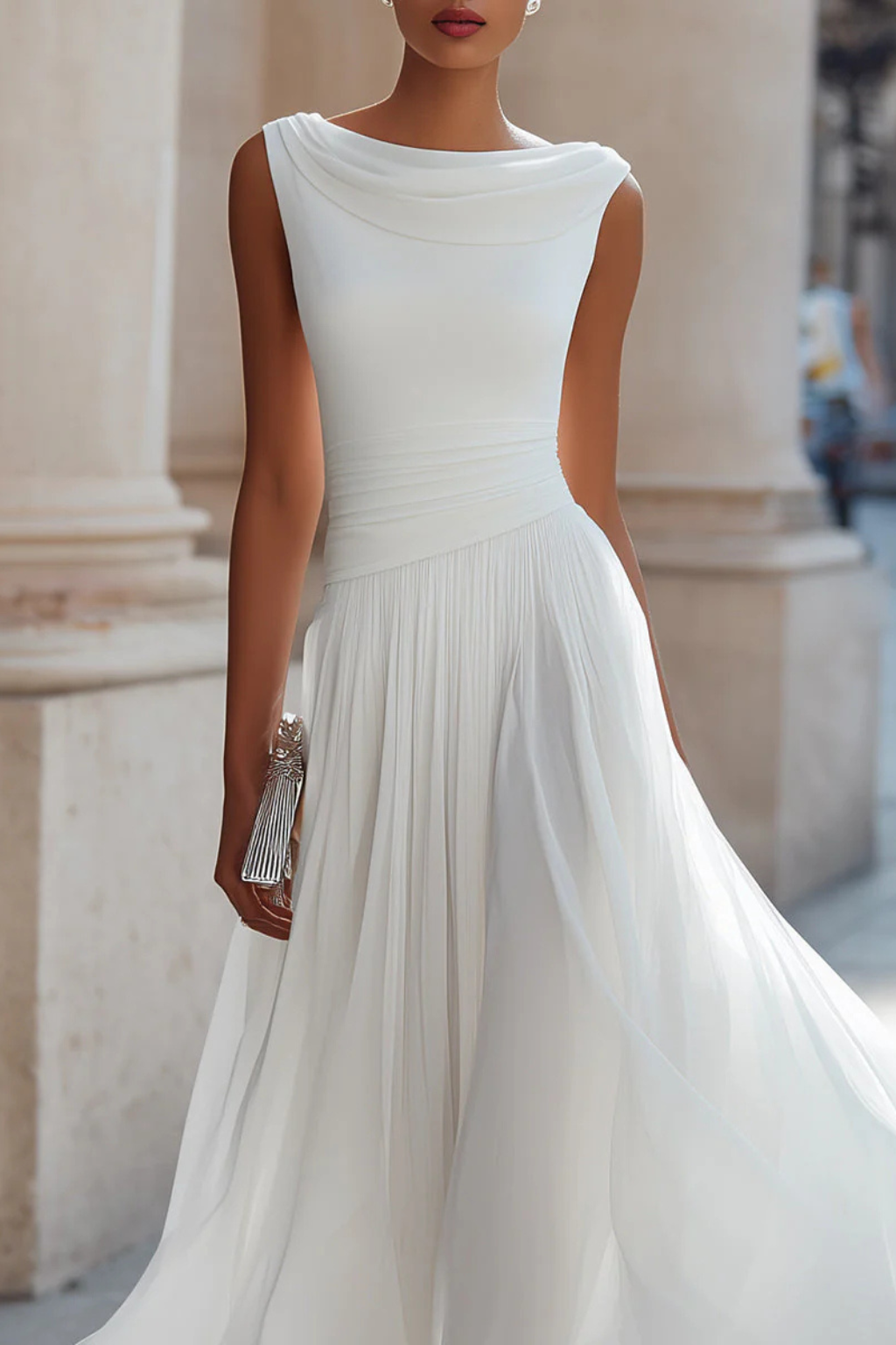 Noa | Vestido midi plisado cómodo y elegante