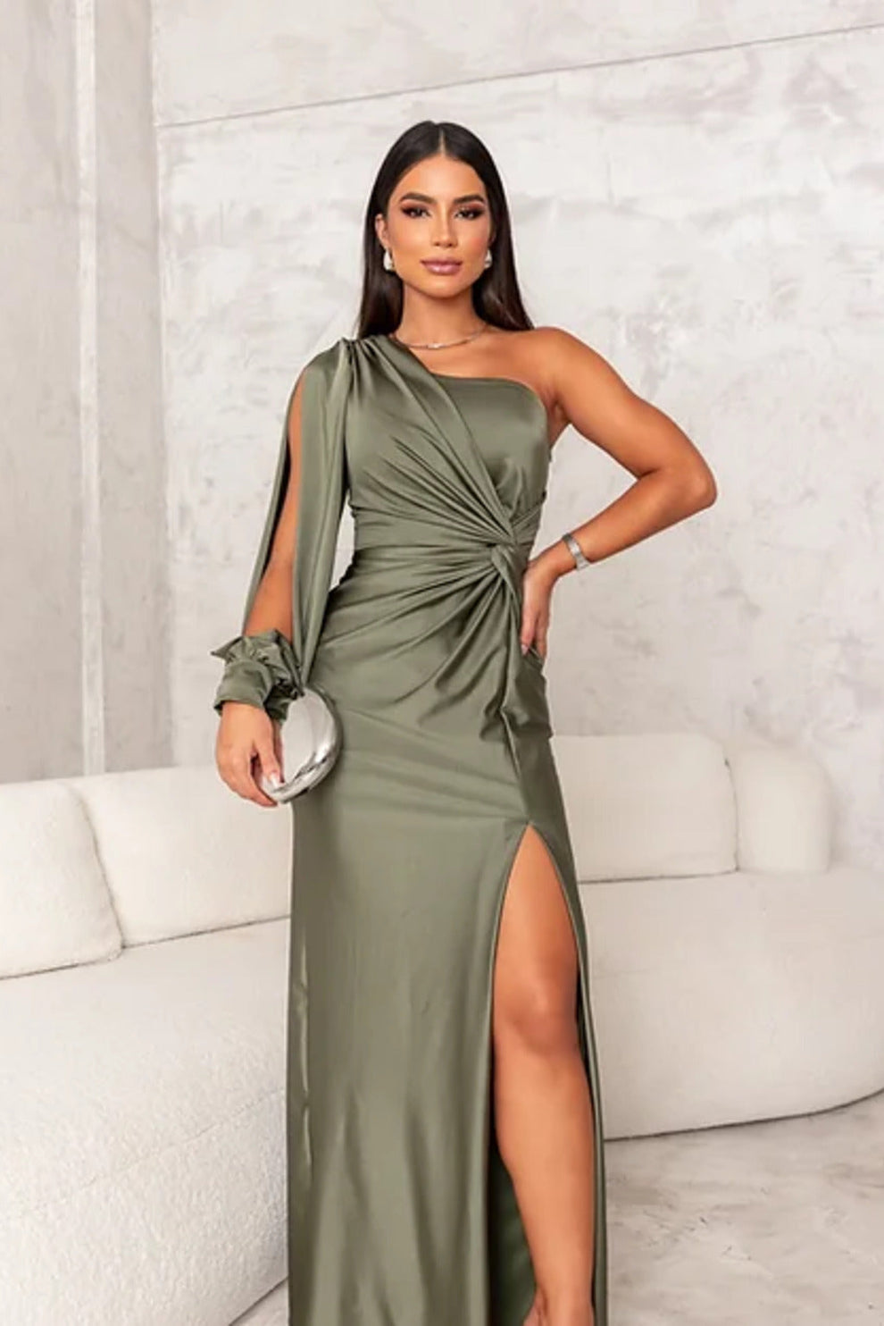 Vestido de silueta elegante para mujer, ligero y sofisticado para fiesta