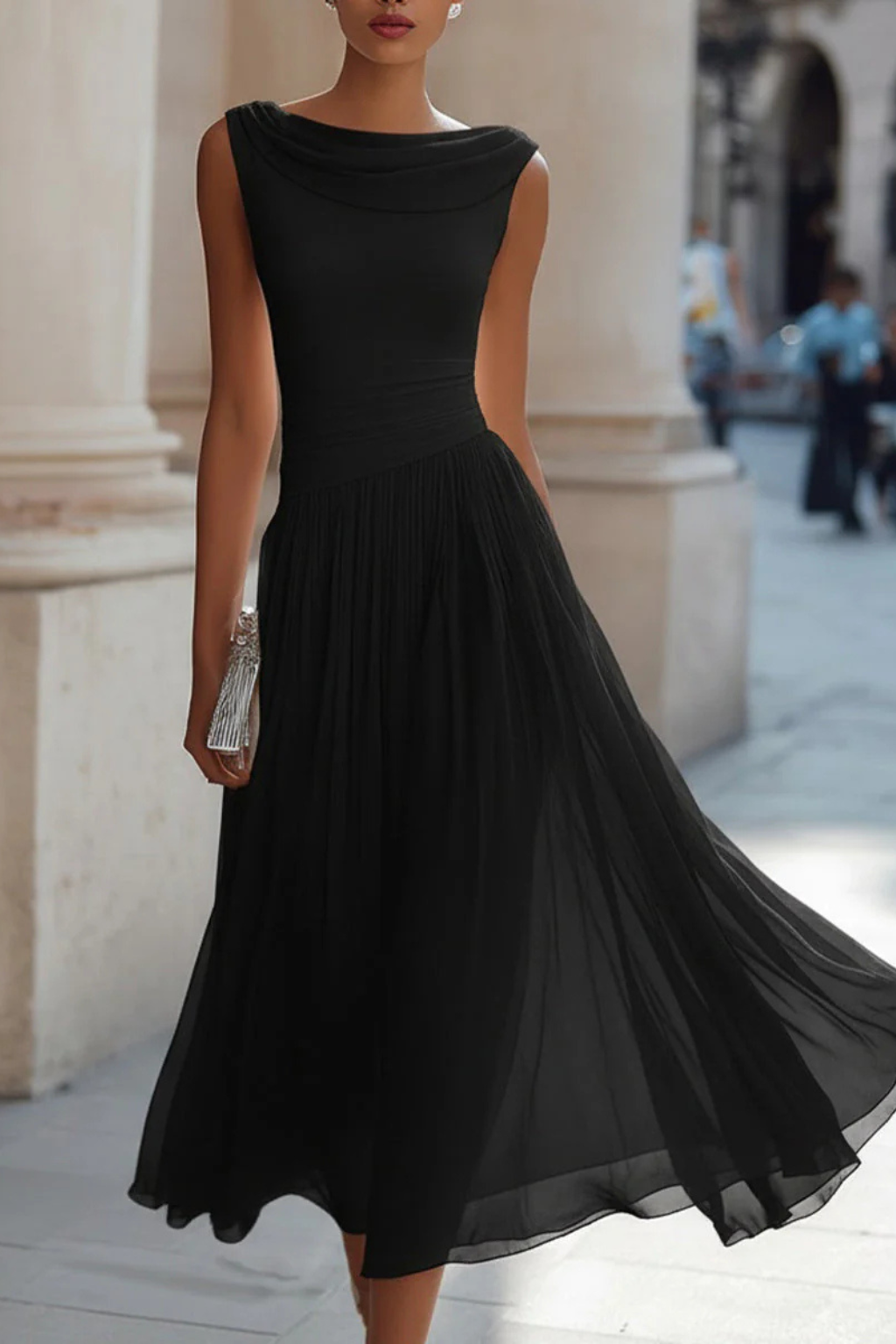 Noa | Vestido midi plisado cómodo y elegante