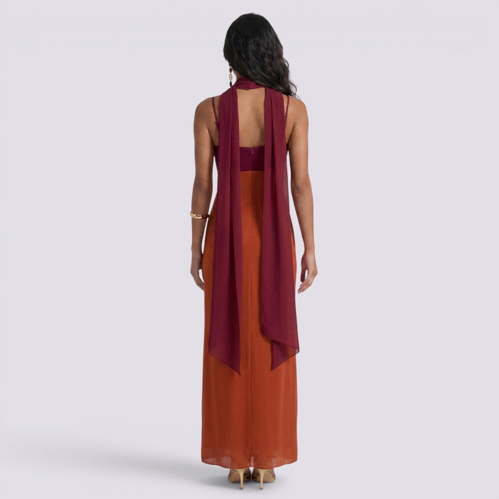 VESTIDO LARGO MUJER ESTAMPADO