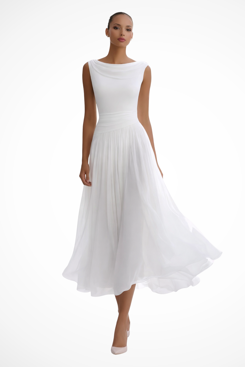 Noa | Vestido midi plisado cómodo y elegante