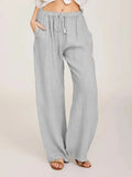 Pantalones de algodón de lino