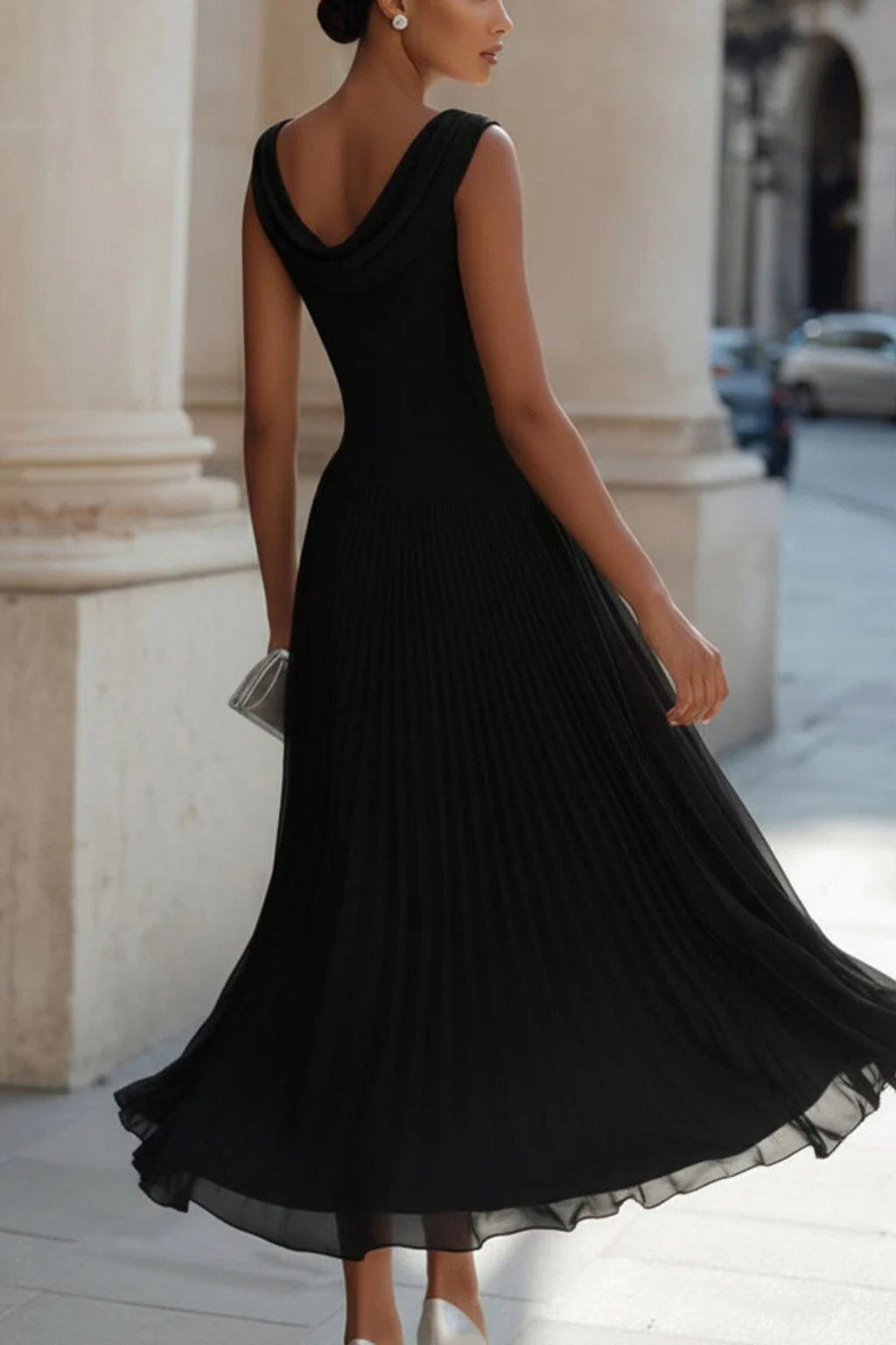 Noa | Vestido midi plisado cómodo y elegante