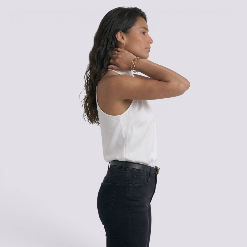 TOP HALTER MUJER SATÉN ELEGANTE