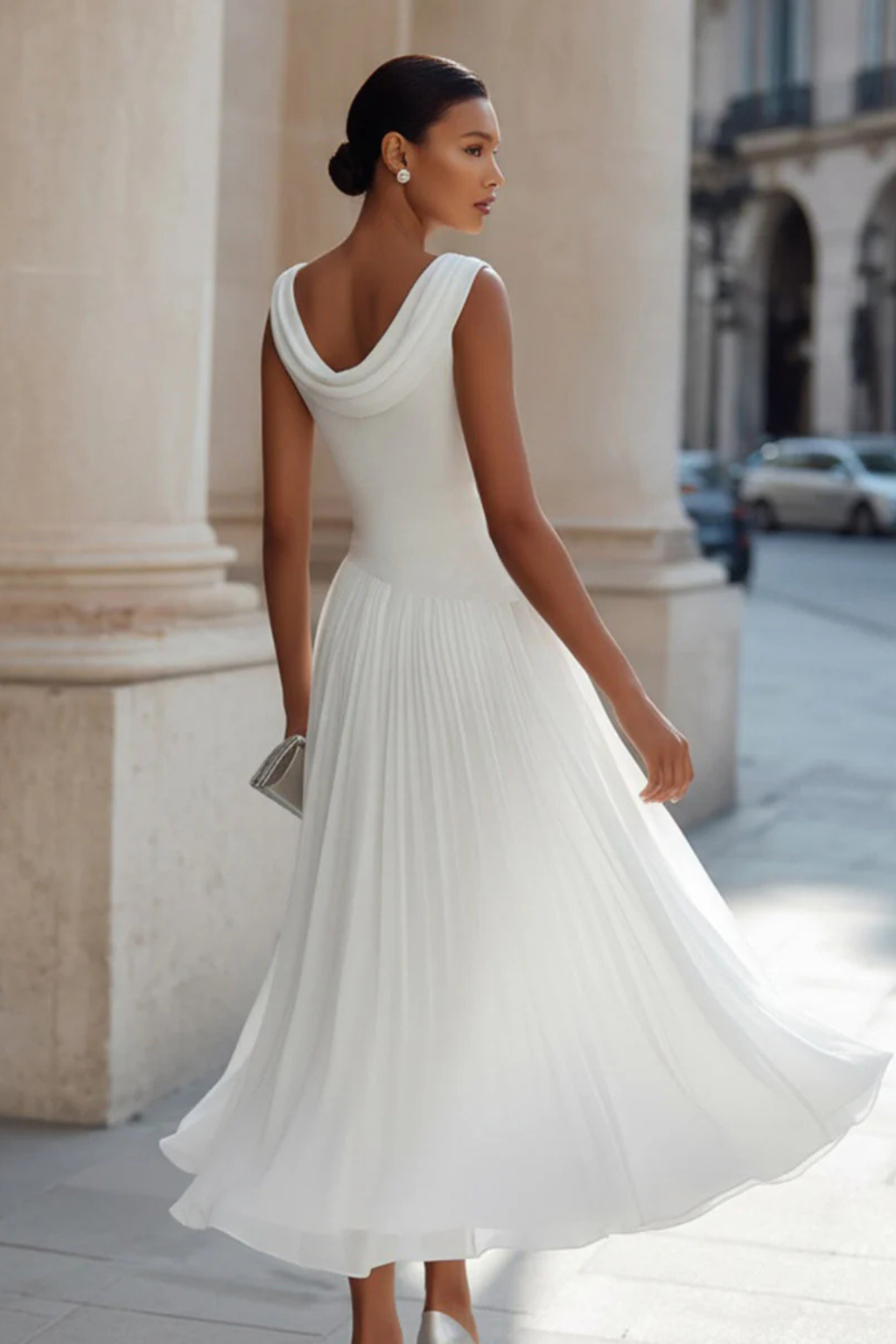 Noa | Vestido midi plisado cómodo y elegante