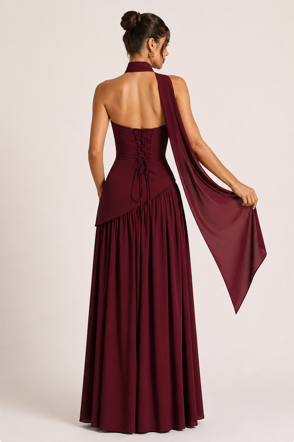 Vestido largo mujer abertura alta elegante fiesta - Nicole