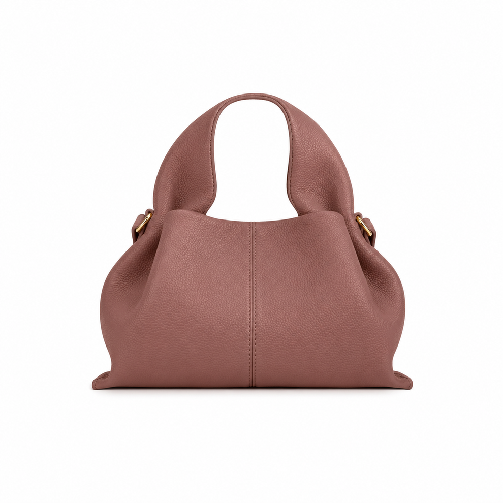 Mujer Bolso con asa superior y detalle de costura