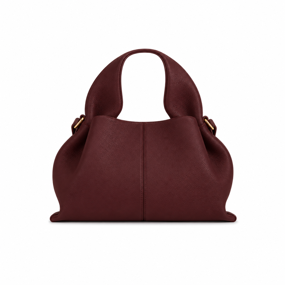 Mujer Bolso con asa superior y detalle de costura