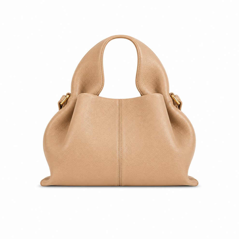 Mujer Bolso con asa superior y detalle de costura