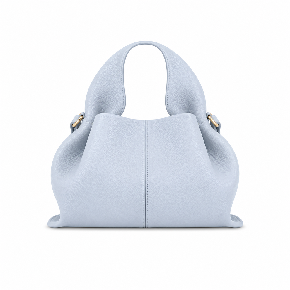 Mujer Bolso con asa superior y detalle de costura