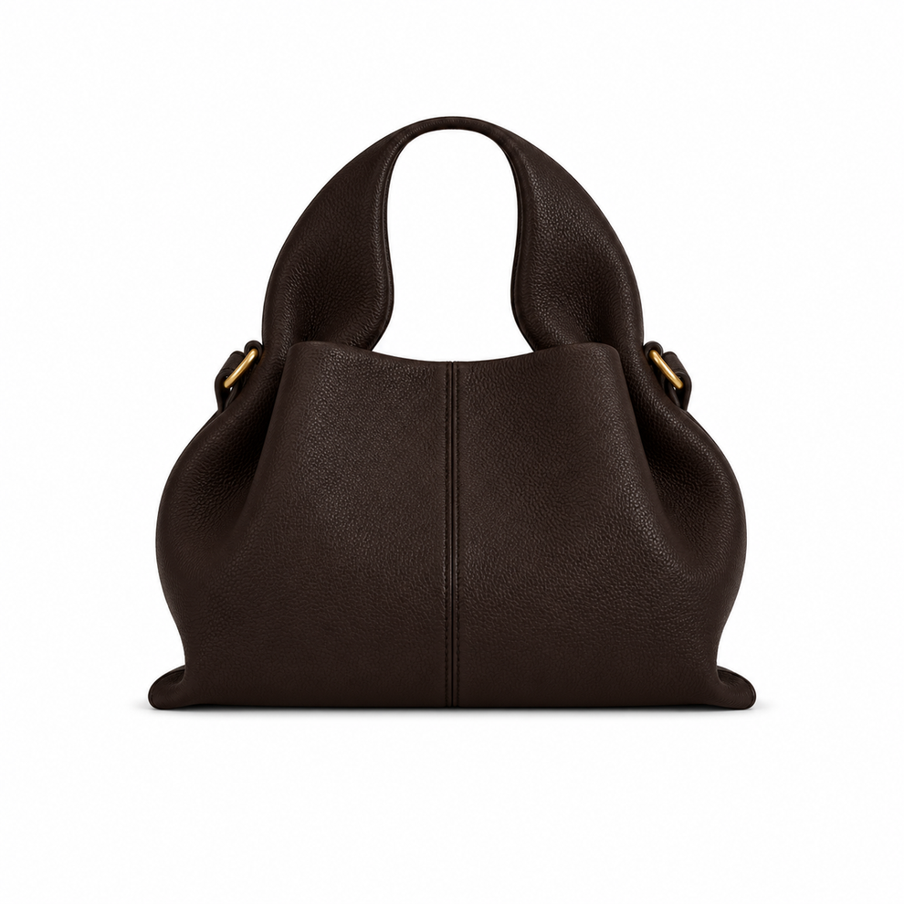 Mujer Bolso con asa superior y detalle de costura