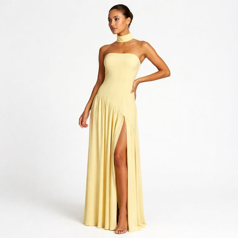 CYNTHIA | VESTIDO MAXI SIN TIRANTES PARA MUJER
