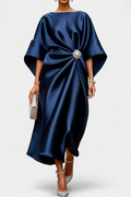 VESTIDO LARGO DE SATÉN UBELIA LUXE