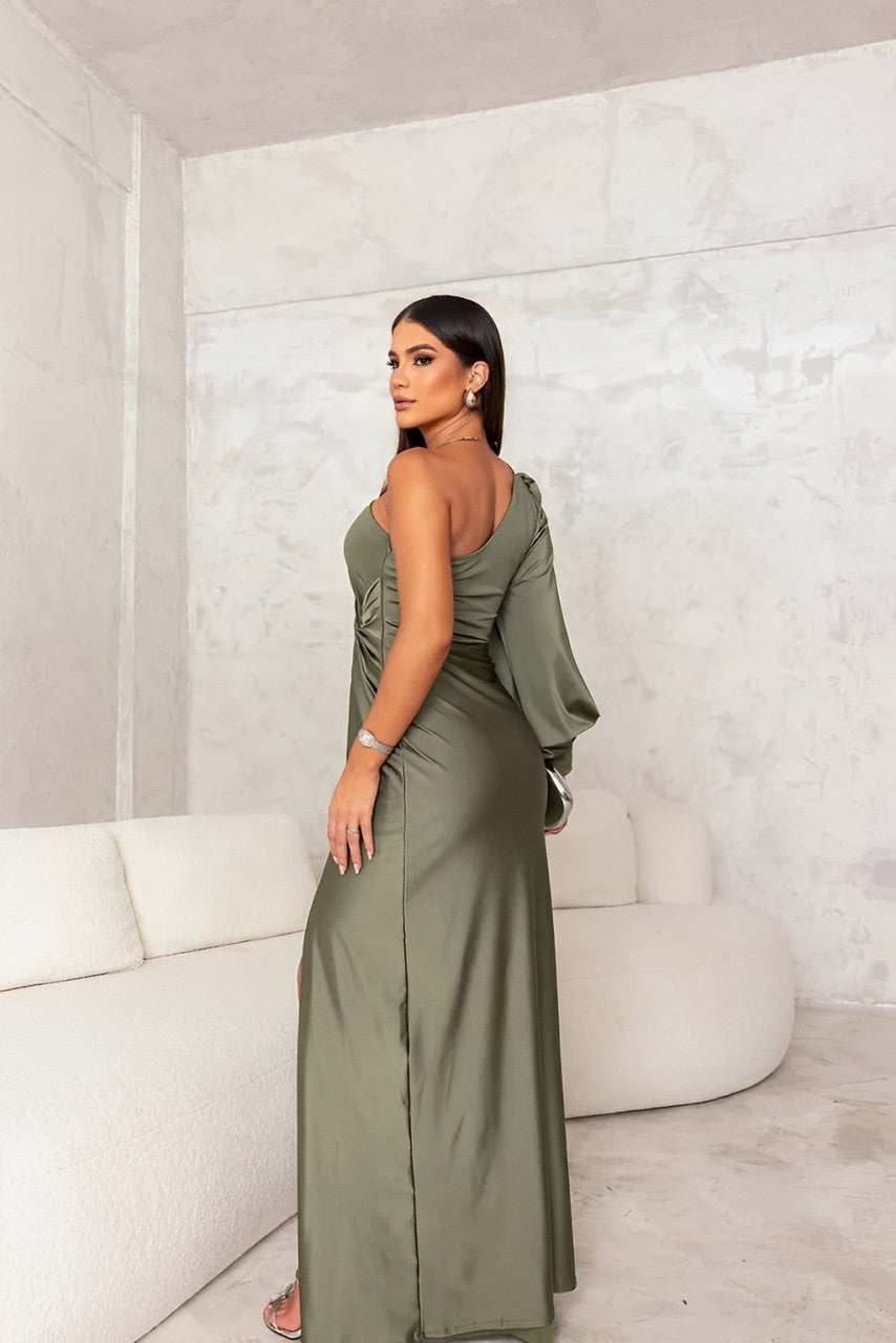 Florencia | Vestido Elegante Larga con Estampado Floral y Escote en V | Diseño Sofisticado para Eventos Formales