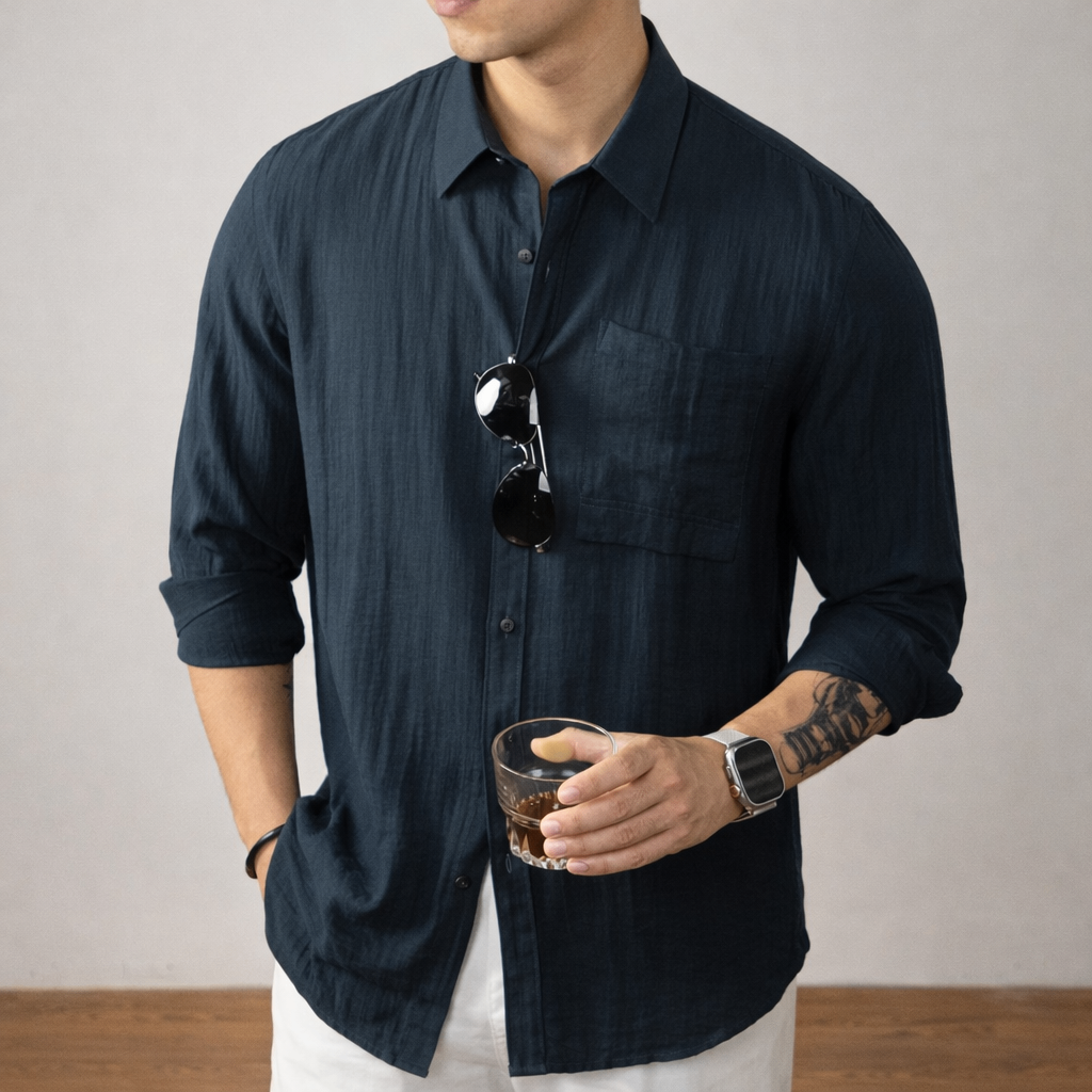 Luca| Camisa de lino ligera y con estilo para hombre