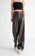 Pantalones de pierna ancha de forro polar